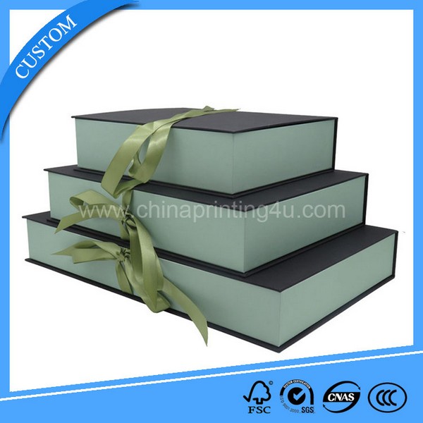 Book Shaped Paper Box With Magnet Closure