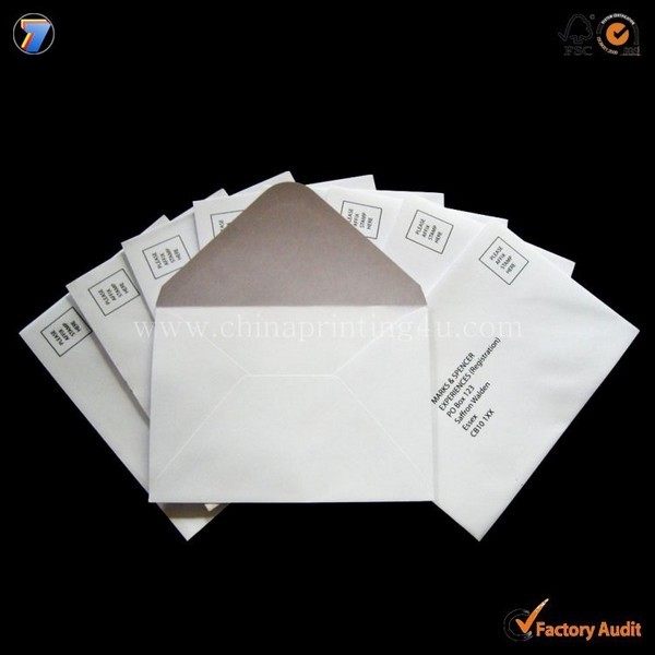 New Design Cutomized Size Envelop Printing China