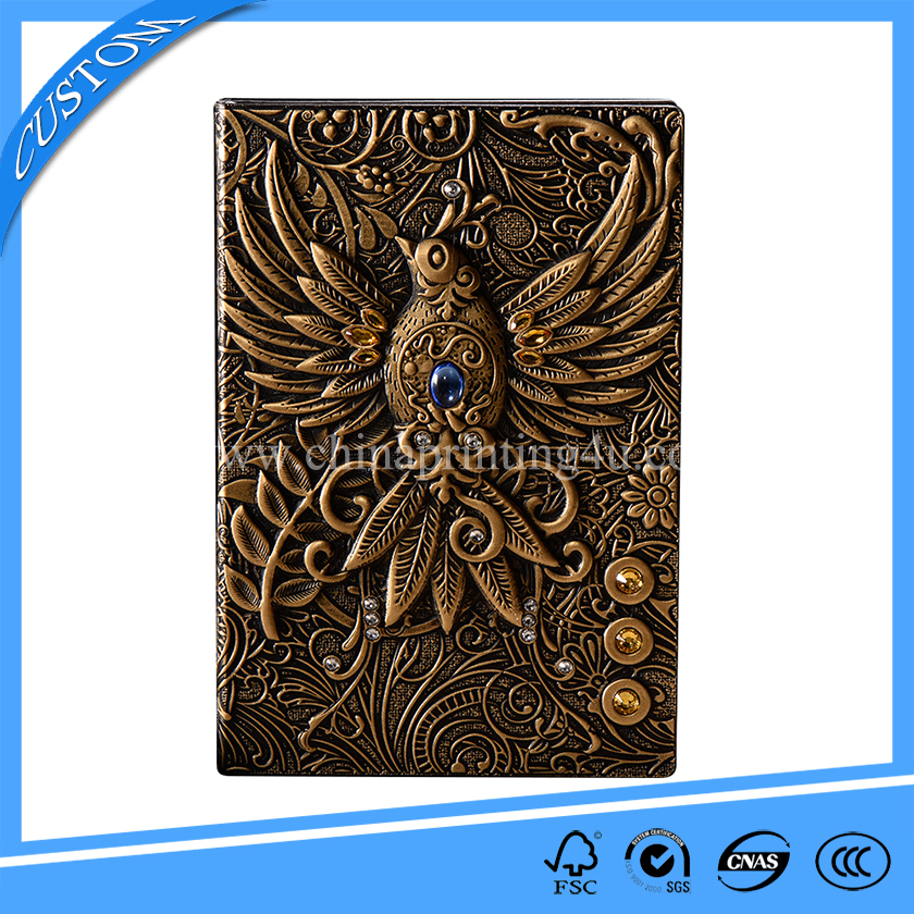 High Quality Hardcover Notebook Printing With 3D Pattern Cover