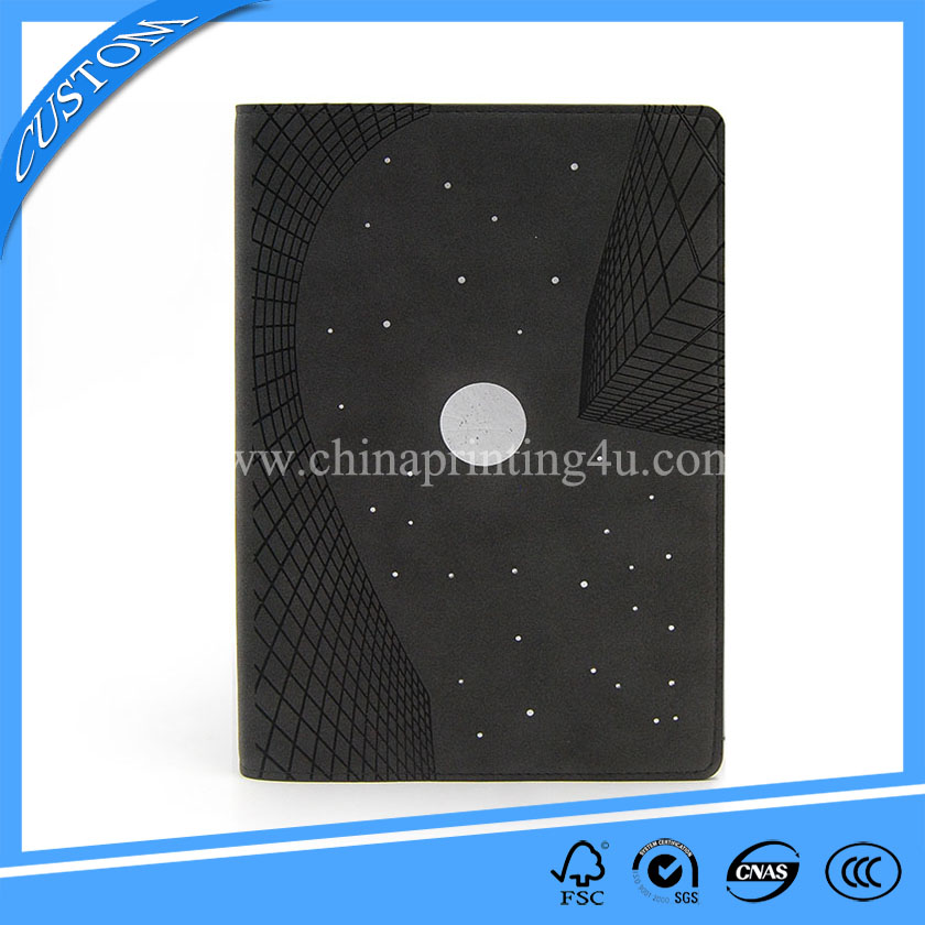 Customized Luxurious PU leather Notebook Printing with Deboss