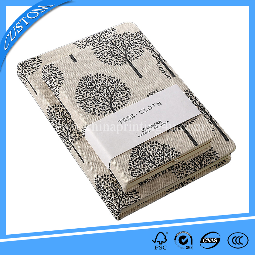 Luxury Linen Hardcover Notebook Printing With Belt Cover