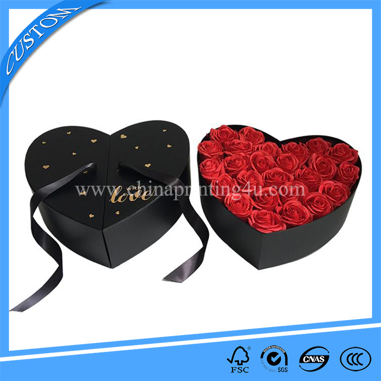 Custom Heart Shape Gift Box Packaging Paper Box Printing