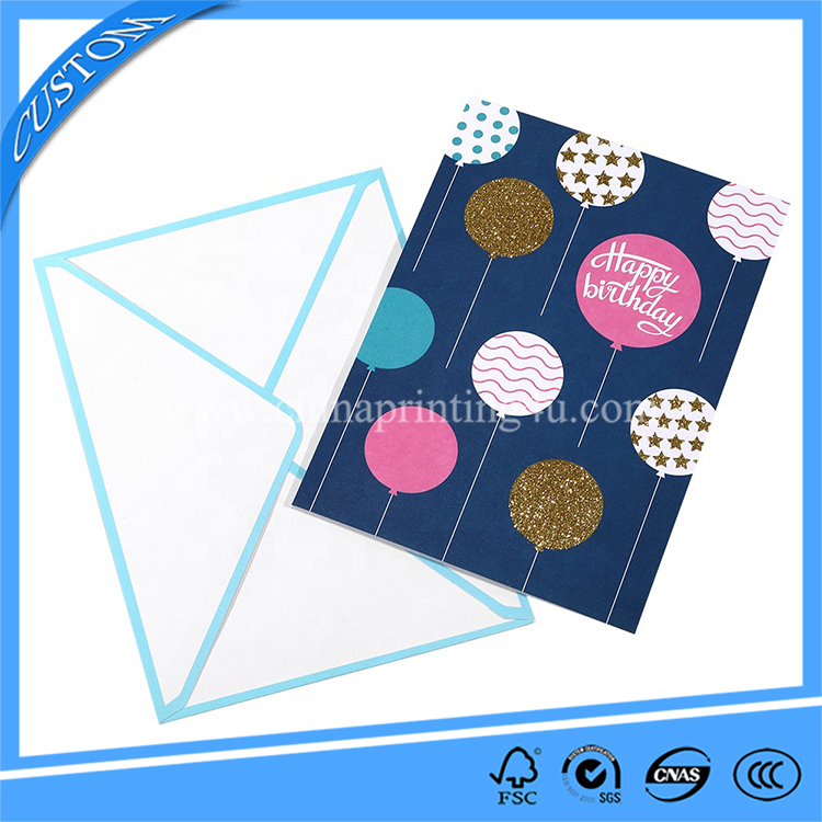 Wholesale Custom Card Printing With Envelope Cartoon Happy Birthday Card Printing