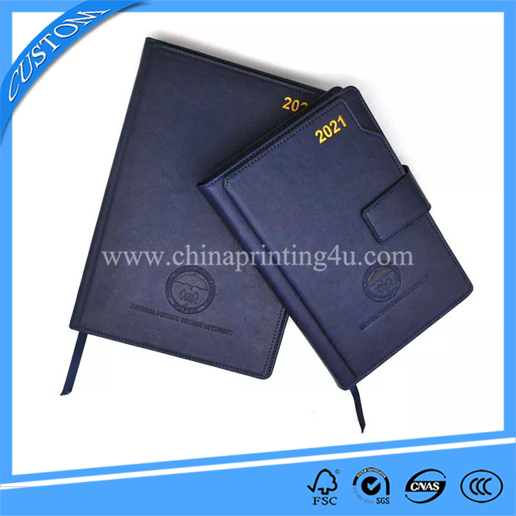 PU Leather Case With Magnetic Buckle Custom Logo Company Office Journal Book Printing