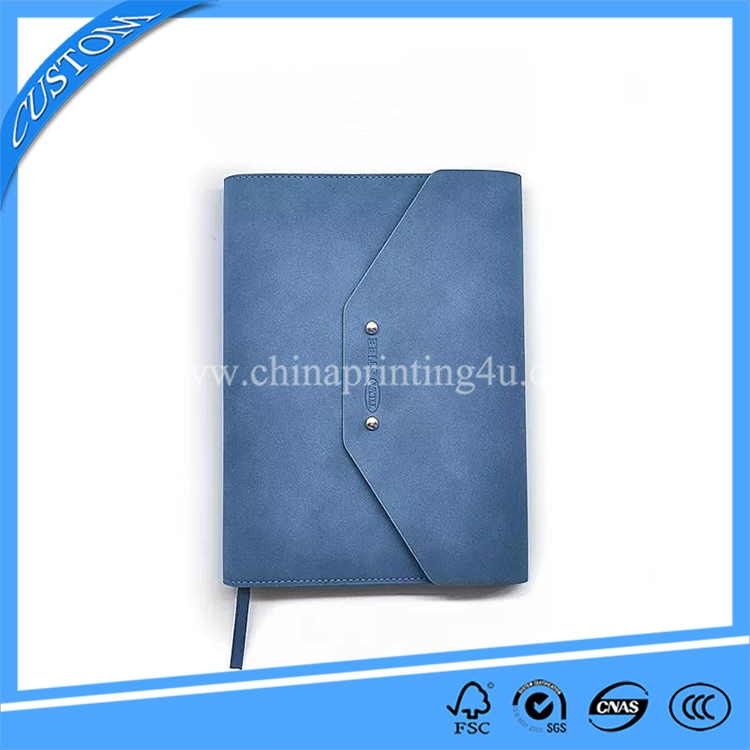 Company Custom With Ribbon PU Leather Diary Journal Notebook Printing In China