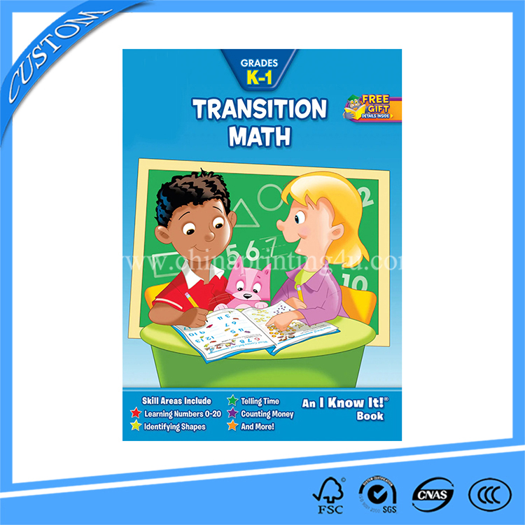 High Quality Custom Design Kids Study Exercise Book Educational Books Workbook Printing