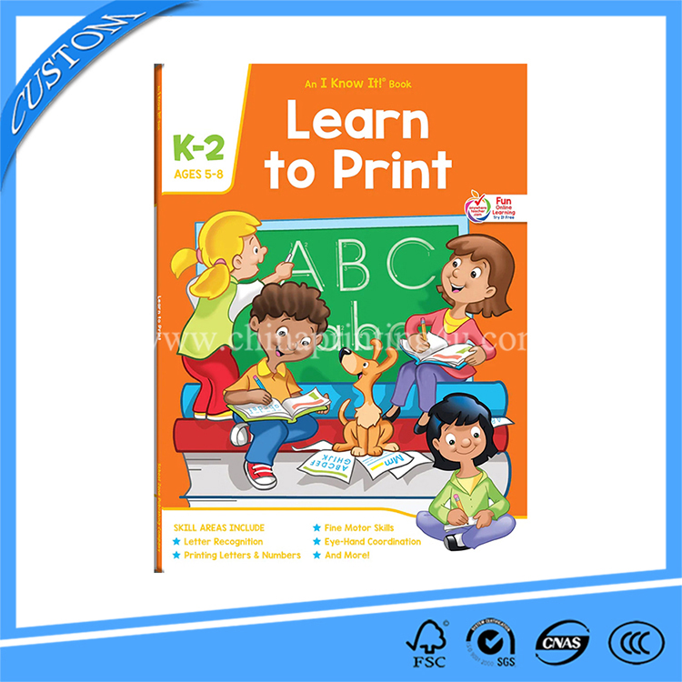 Custom Book Printing Children Activity Workbook Exercise Book Text Book Printing Service