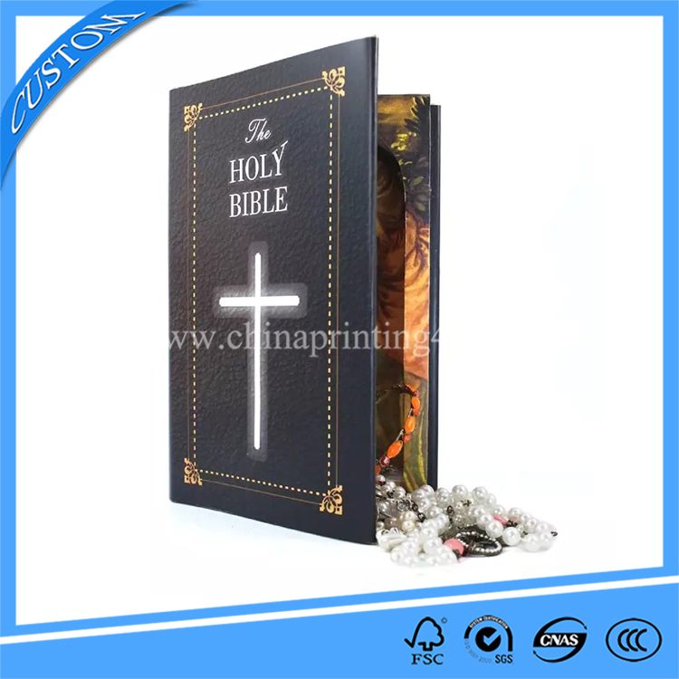 Quality Hot Stamping Gold Edge Embossing Round Spine Hardcover Bible Book Printing Service