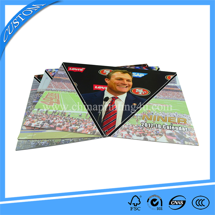 Cheap Price Calendar Printing Wire-o Wall Calendar With Spiral Binding Services
