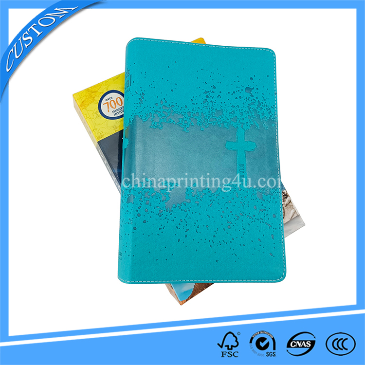 Chinese Printers Custom PU Leather Cover Bible Printing Service