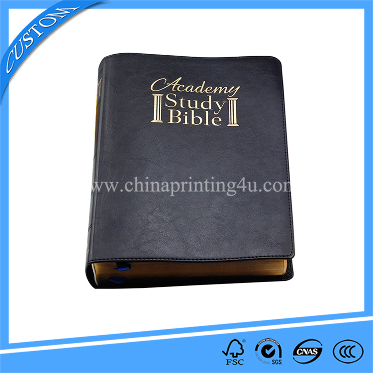 Custom High Quality Printing PU Leather Cover Bible Printing Companies In China