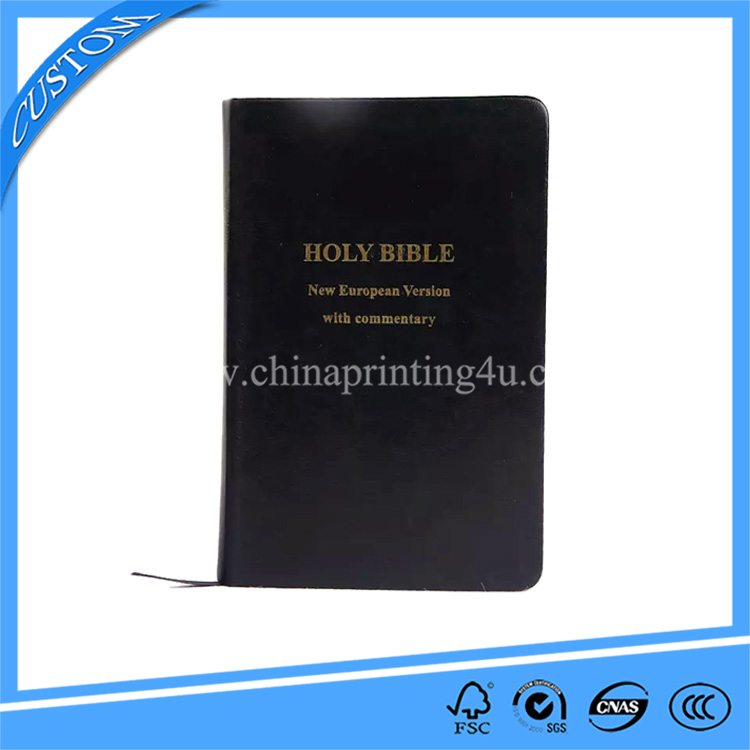 High Quality PU Leather Bible Printing With Round Corner And Gold Foil
