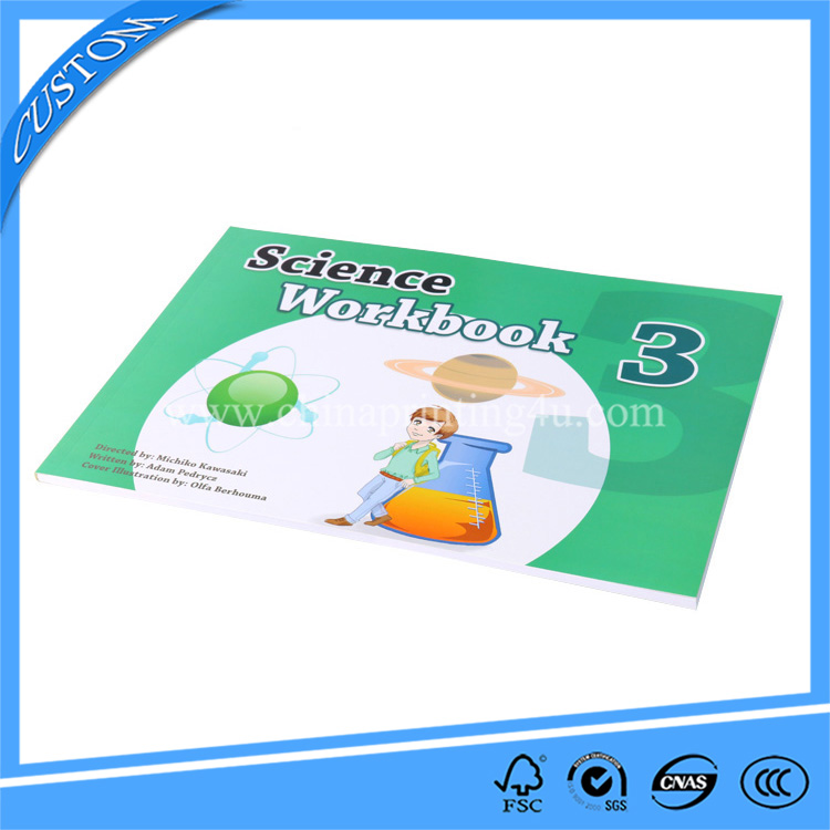 Children Science Workbook Printing Kids Colorful Printing Softcover Exercise Book Printing