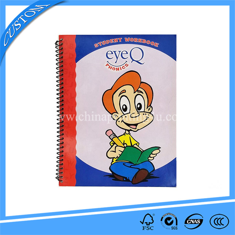 Custom Cheap Writing English Student Workbook Exercise Book With Spiral Binding