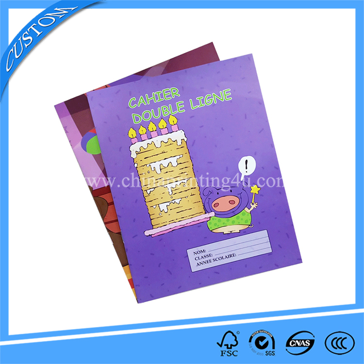 China Supplier Customized High Quality Workbook Printing Kids Printing Exercise Book