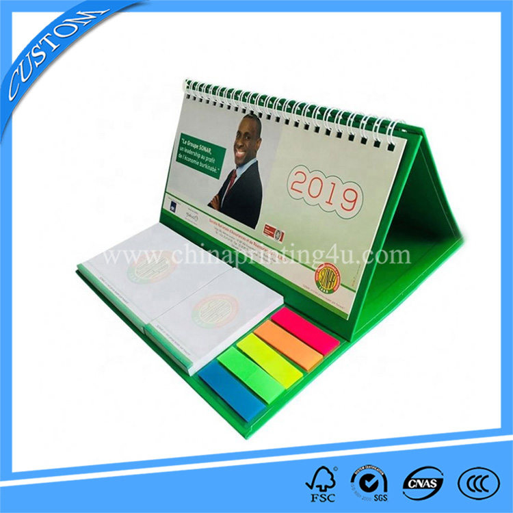 Customized New Design Desk Calendar With Colorful Post Sticky Notes