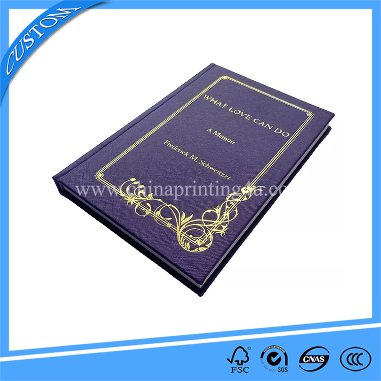 High Quality Custom PU Leather Book Printing With Emboss & Foil Stamping