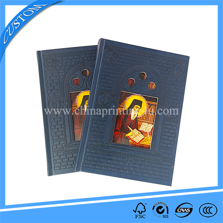 Custom Printing Leather Cover Religious Book Hardcover Bible Book Printing Service