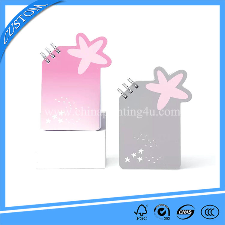 Mini Notebooks Blank Paper Cute Spiral Notebooks With Diecutting Cherry Blossom Design