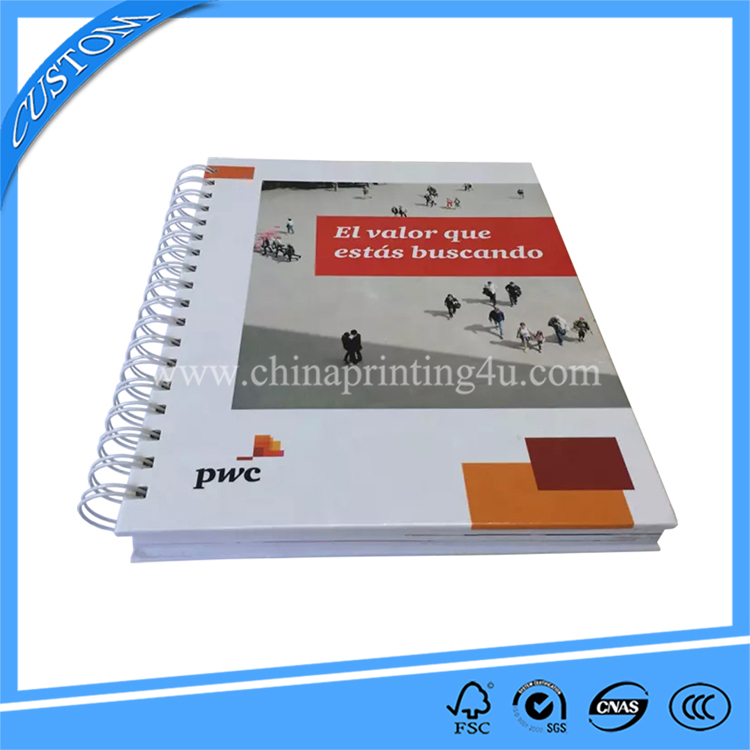 Custom Exercise Book A5 Wire-o Spiral Hardcover Workbook Printing In China