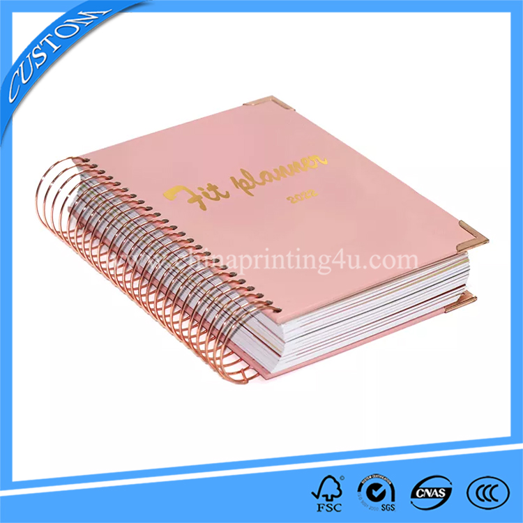 Custom Spiral Bound Wire O Diary Hardcover Notebook Printing Services