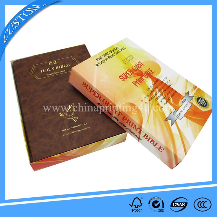 Wholesale Custom Hard Bound Leather Bible Case Printing